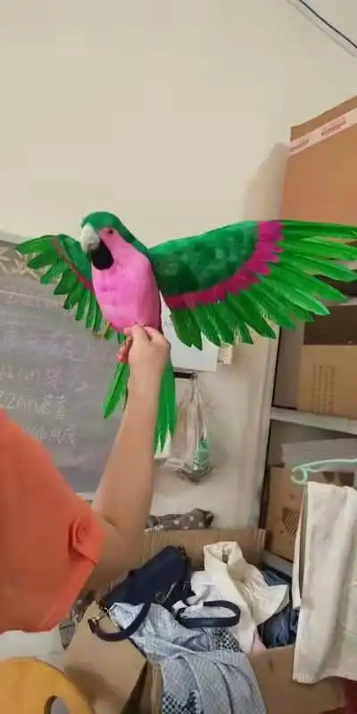 big-green-pink-parrot-toy-foam-furs-simulation-wings-bird-model-gift-about-45x60cm-2770