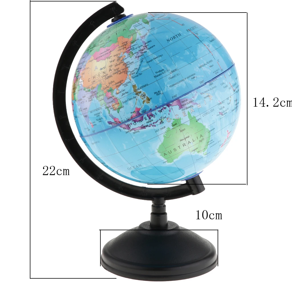 14 см поворотный земной шар английские наитональные карты Обучающие географические игрушки поворотный стенд маленькие руки размер