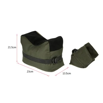 

Front&Rear Bag Support Rifle Sandbag Set Portable Sniper without Sand Hunting Target Stand Hunting Accessories
