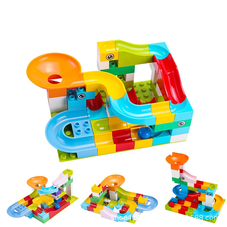 

52 Particles Building Blocks Toys Designer Educational Toys DIY Bead Vary Slideway Toys for Children Puzzle Toys for Boys