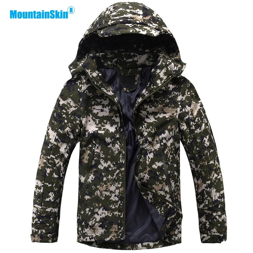 

Mountainskin Men's Spring Softshell Jacket Windbreakers Camouflage Outerdoor Sportwear Hiking Camping Fishing Male Brand MA183