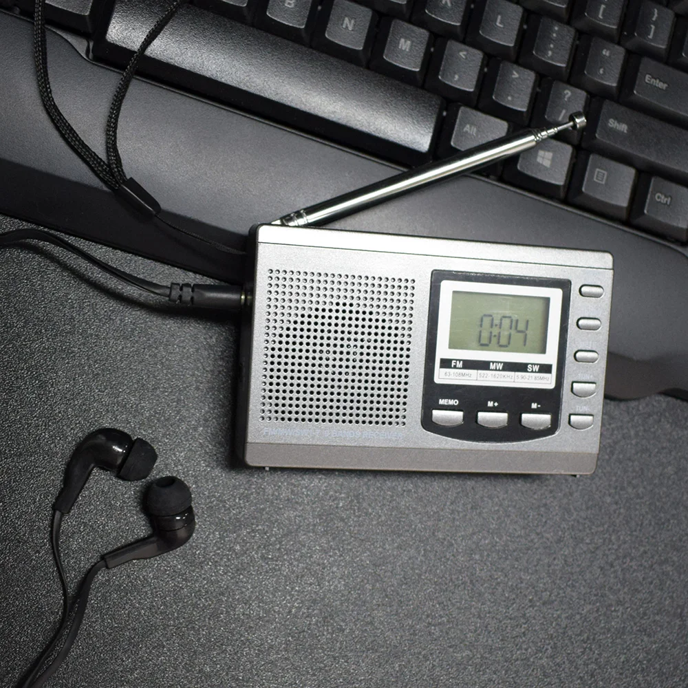 Портативное мини радио FM MW SW 9 диапазоновый приемник DSP аварийный плейер с