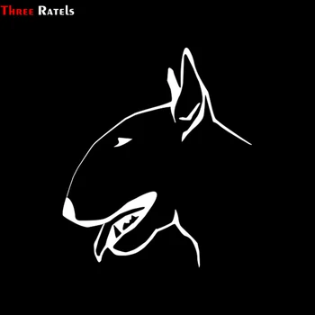 

Three Ratels TZ-1895# 15x17.4cm I love my bull terrier car sticker funny stickers styling removable decal