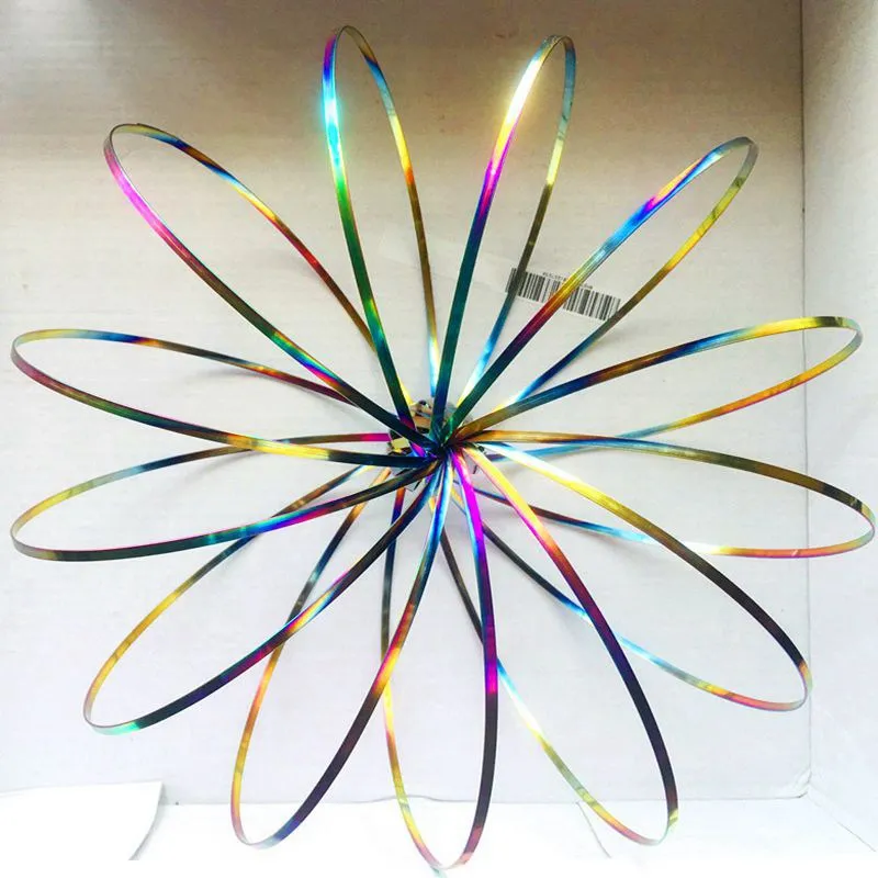 

Colorful Spinner Stainless Steel Flow Toy Amazing Flowing Arm Ring Toys Spring Toy Stage Magic Wristband Decompression Toy