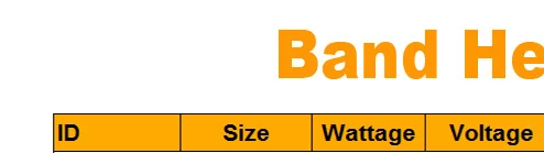 Aquecedor elétrico de aço inoxidável com faixa