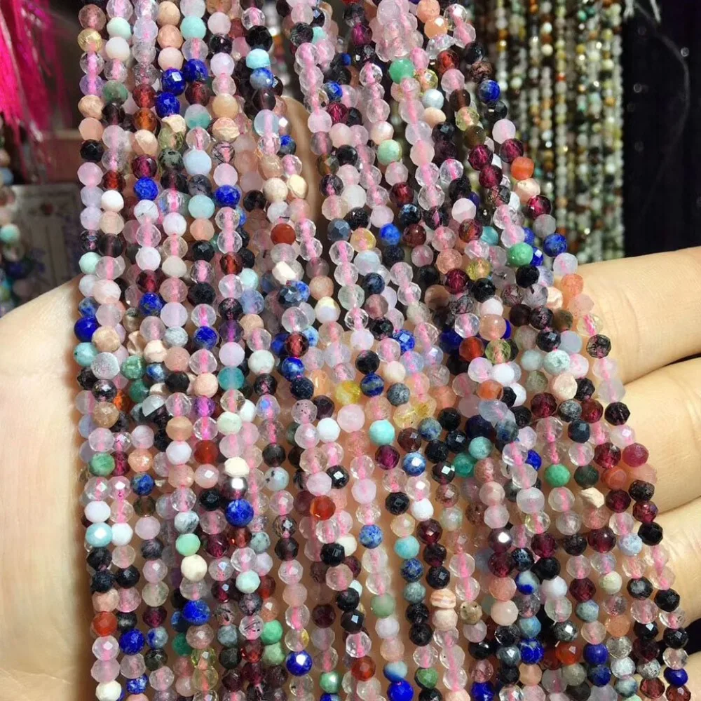 

Small Beads Natural Stone Beads Many gems 4mm 5mm Section Loose Beads for Jewelry Making Necklace DIY Bracelet