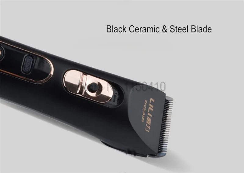 Профессиональная электрическая машинка для стрижки волос для Для мужчин маленьких ЖК-дисплей Дисплей 15 Вт черный Керамика Перезаряжаемые триммер для бритья Резка машины
