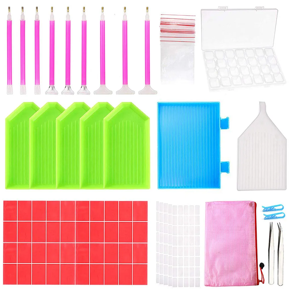 

127pcs/set DIY Cross Stitch Tool Embroidery Handmade Glue Diamond Painting Arts Craft Home Decoration