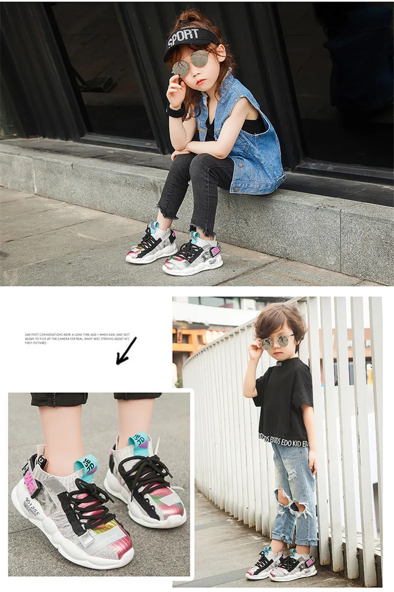 2019 Autumn Kids sneakers Girls shoes Boys Fashion Casual Children Shoes for Girl Sport Running Child Shoes Chaussure Enfant (15)