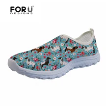 FORUDESIGNS/брендовые Дизайнерские кроссовки Appaloosa Horse; женская повседневная Летняя обувь на плоской подошве; легкая дышащая женская модная обувь из сетчатого материала