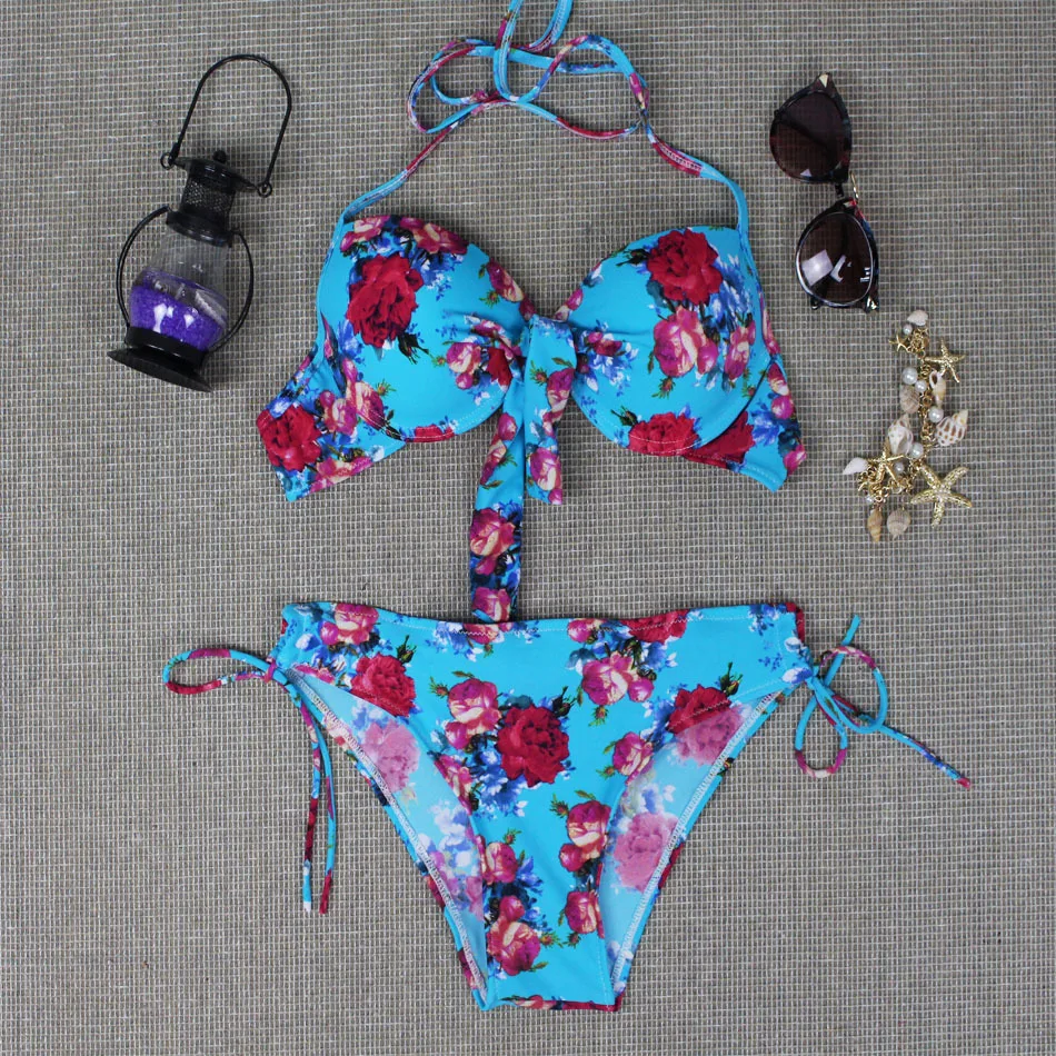 

NEW 2017 secret Sexy panties clothing Briefs bikini Women red rose Underwear Push Up Brand Sets lingerie swimsuits