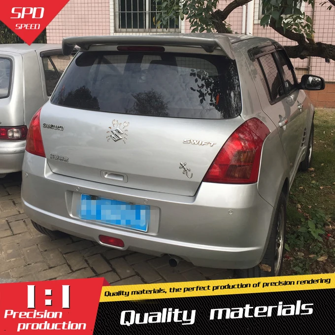 

For Suzuki Swift Spoiler High Quality ABS Material Car Rear Wing Primer Color Rear Spoiler For Suzuki Swift Spoiler B 2008-2015