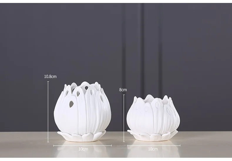 Керамический Лотос подсвечники украшения Креативные украшения для дома Свадебные принадлежности украшения для свечи керамическая ваза