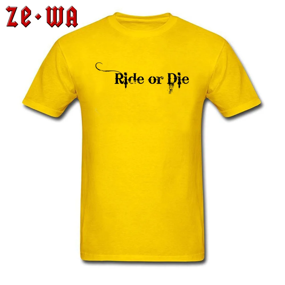 Rider or Die 100% Cotton Man Short Sleeve Tops Shirts 3D Printed Summer Autumn Tshirts Classic Tees Latest O-Neck Rider or Die yellow