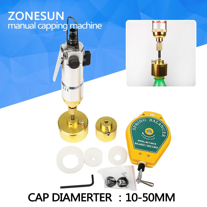 Pneumatic bottle capping machine hand held screwing capping machine manual capping machine aircrew driver bottle capper