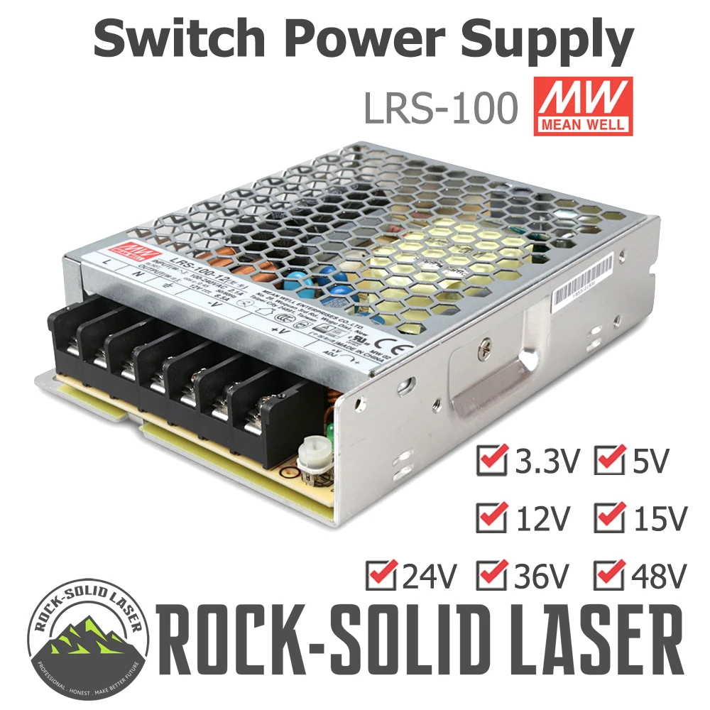 

Switching Power Supply 100W Switch Power Supply Meanwell LRS-100 3.3V 5V 12V 15V 24V 36V 48V Original Product Wholesale