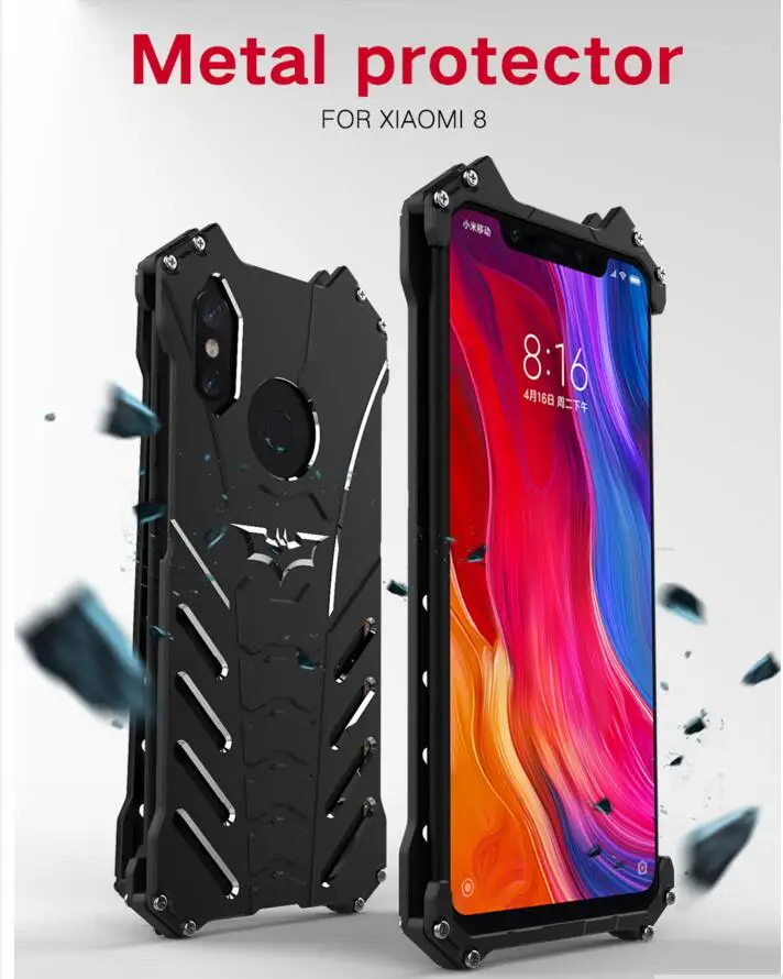 Чехол для Xiaomi MI8 Lite Play бронированный тяжелый пыленепроницаемый металлический