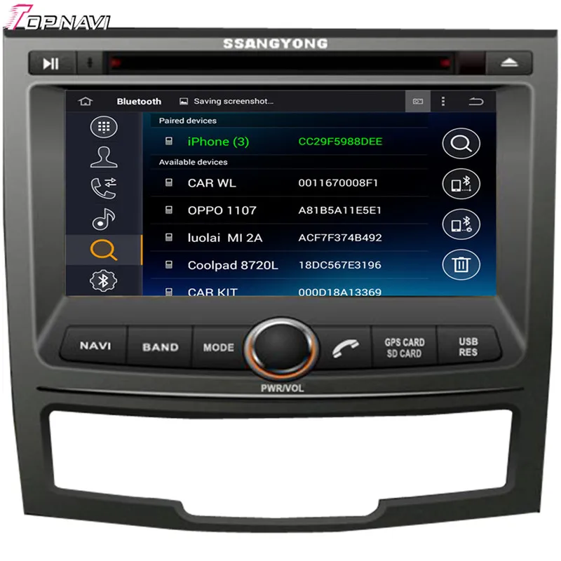 Topnavi 7 ''четырехъядерный Android 6 0 Автомобильный DVD проигрыватель для SSANGYONG KORANDO 2010