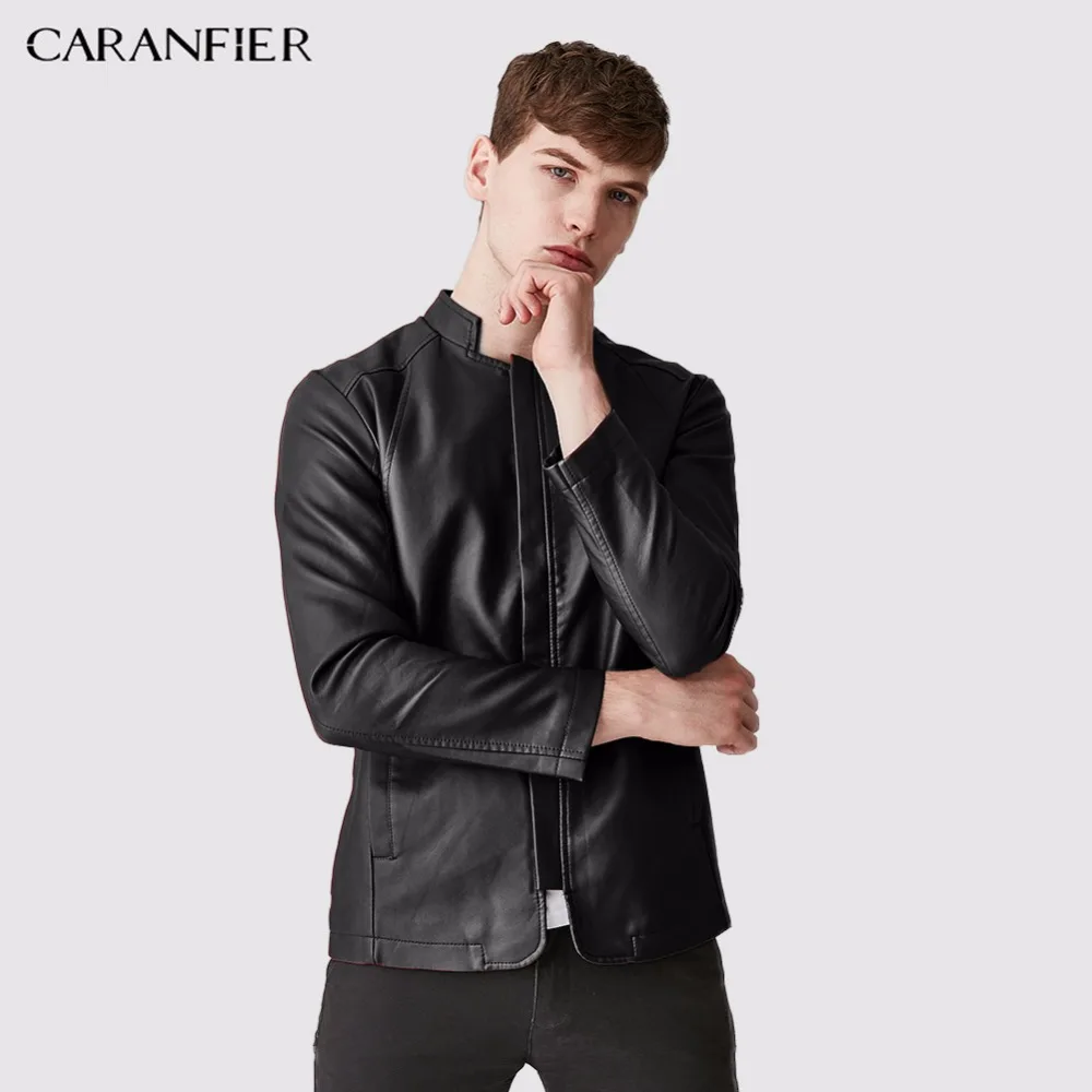 Куртка CARANFIER из искусственной кожи красная осенняя зимняя теплая тонкая с