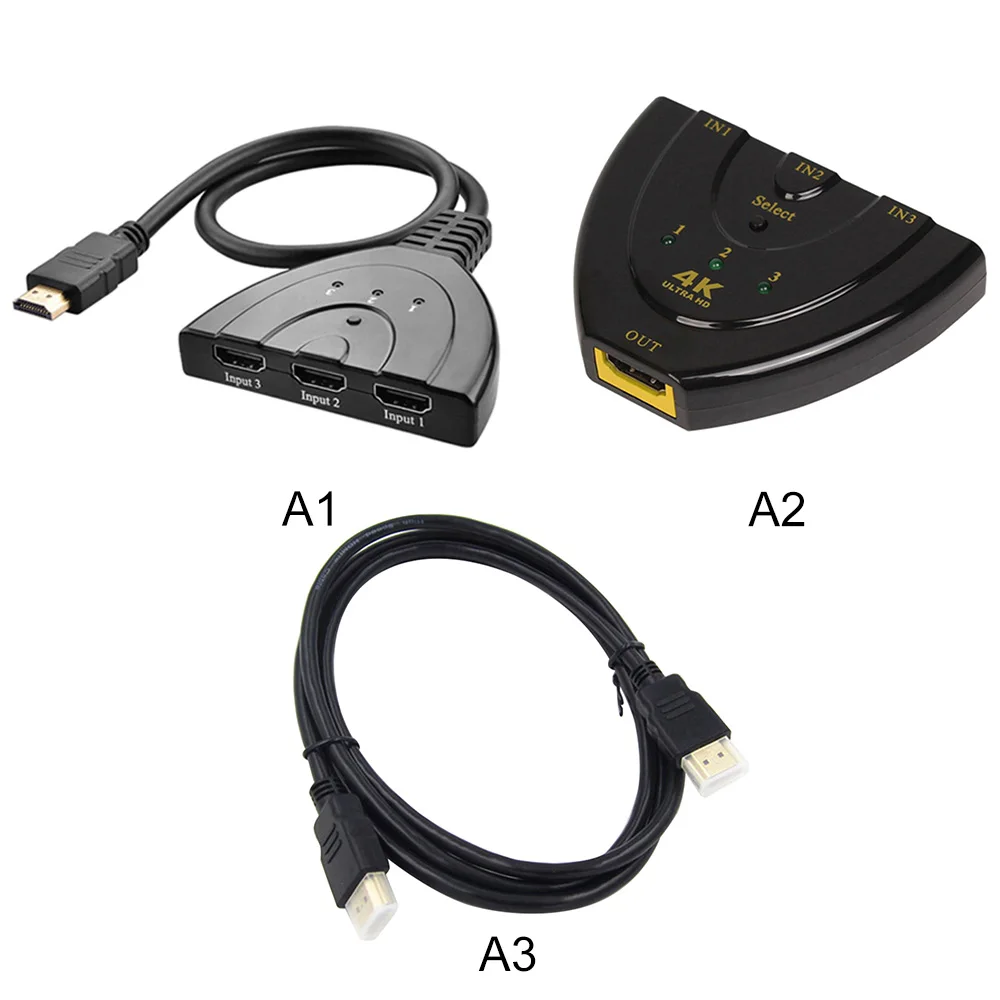 Новый разветвитель HDMI 3 в 1 хаб переключатель порта s для 1080P DVD HDTV Xbox PS3 PS4 мини