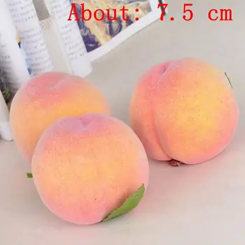 

12pcs Cheap Peach Foam Artificial Fake Fruit Vegetable For Home Wedding Decoration Cognitive Toy Dining Table 004001013