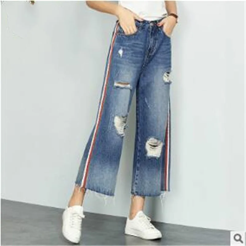 2017 Summer Autumn Fashion Women Hole Jeans Bottoms