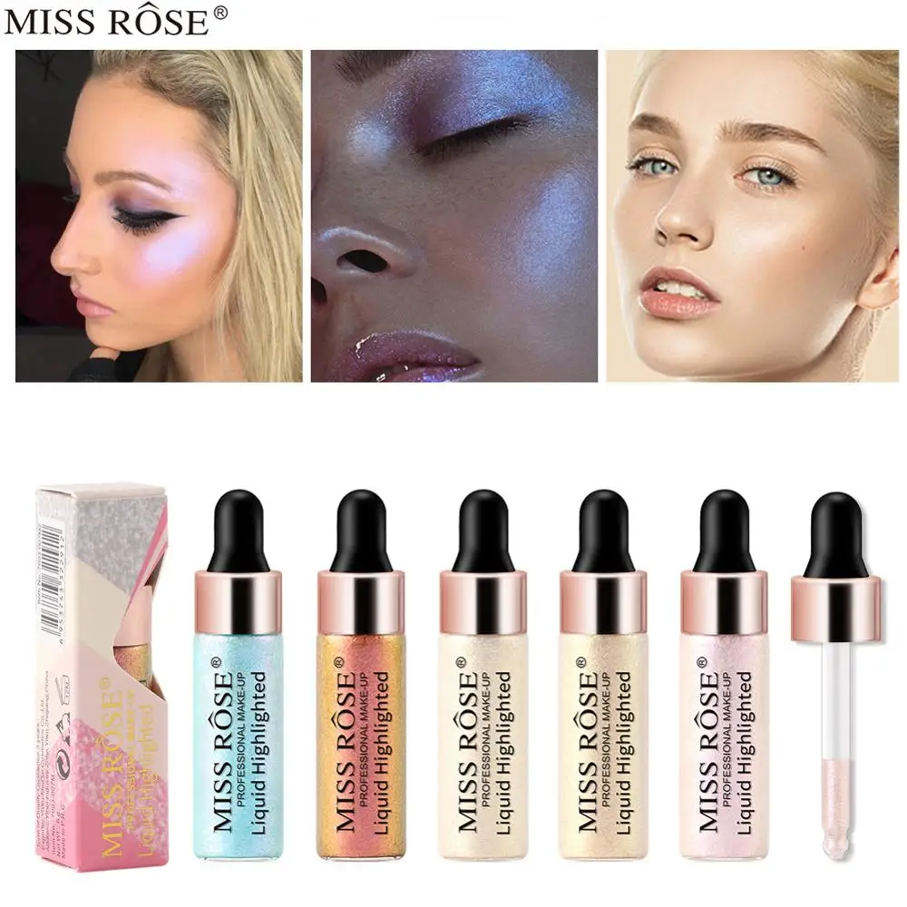 

5 Colors Shimmer High Gloss Liquid Glitter Highlighter Makeup Natural Pearlescent Face Contour Brighten Concealer Primer Bronzer