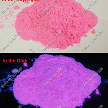 50gram-Luminous фосфористая розовый цвет светится в темноте Фотолюминесцентная частица Флуоресцентный порошок-пигмент для украшения и лак для ногтей