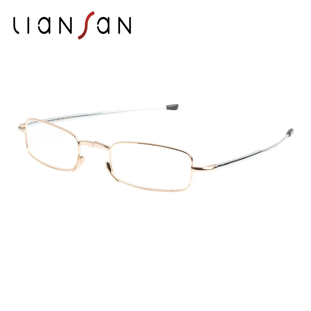 LianSan, Ретро стиль, сплав, складные очки для чтения, для женщин и мужчин, Роскошные, брендовые, дизайнерские, дальнозоркости, дальнозоркости, переносные очки L3500