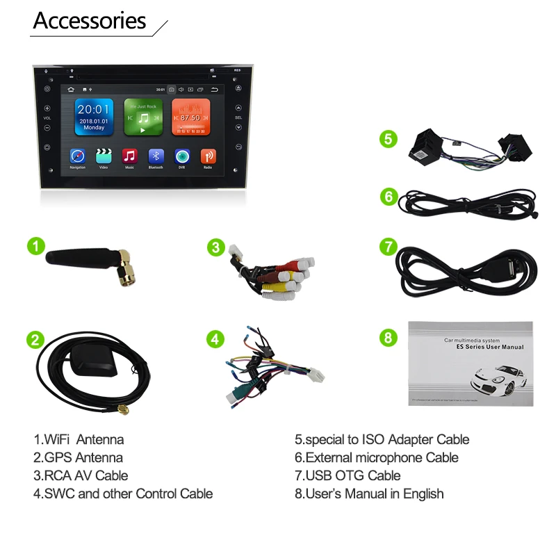 Sale KSAOTU 7" DAB+ 4G Android 8.0 Car DVD Player SD GPS for Opel Vauxhall Corsa Vectra Zafira Astra 12