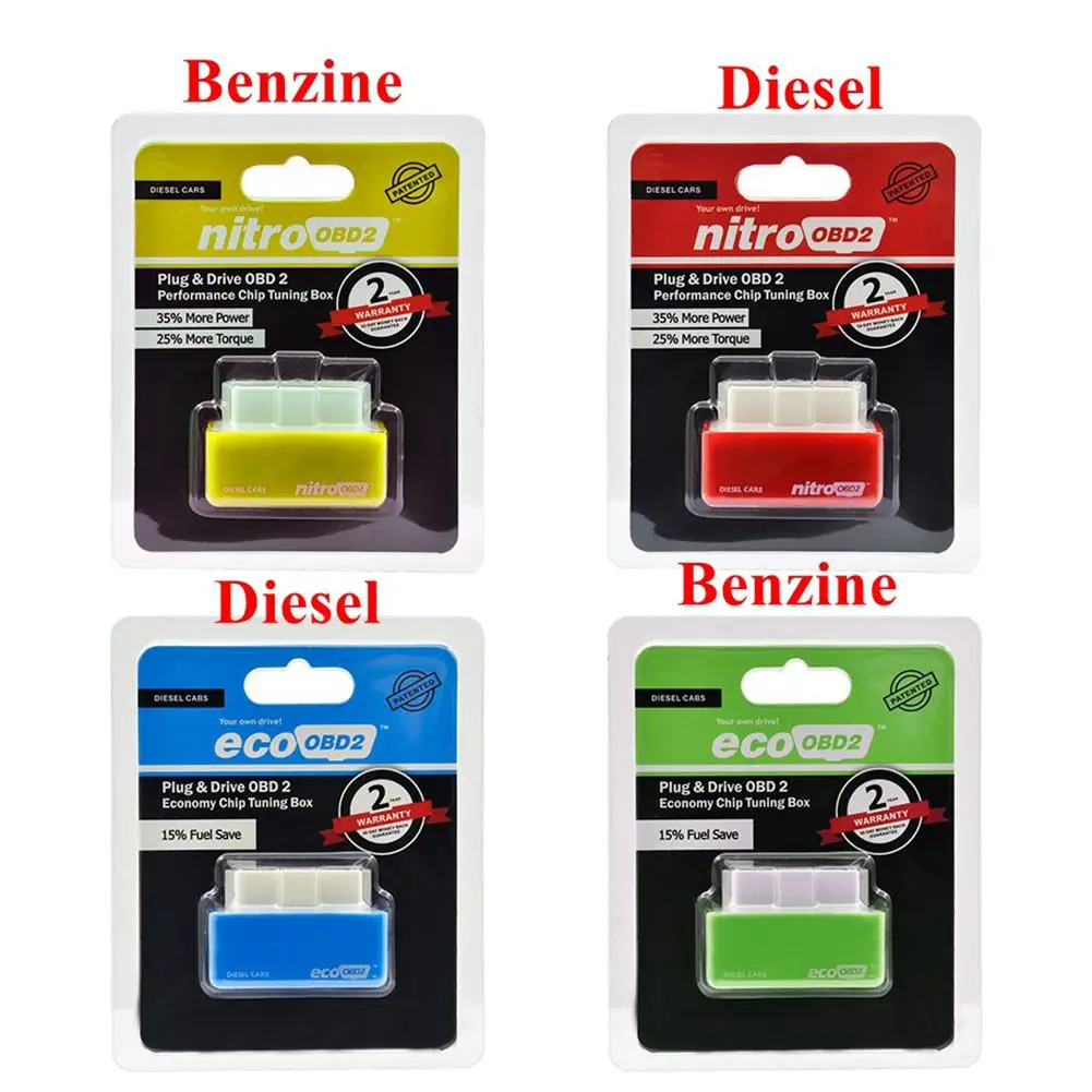 

15% Fuel Save More Power Drive Nitro EC0 OBD2 Chip Tuning Box Plug Driver For Cars Tuning Box Plug & Drive OBDII Interface Fit