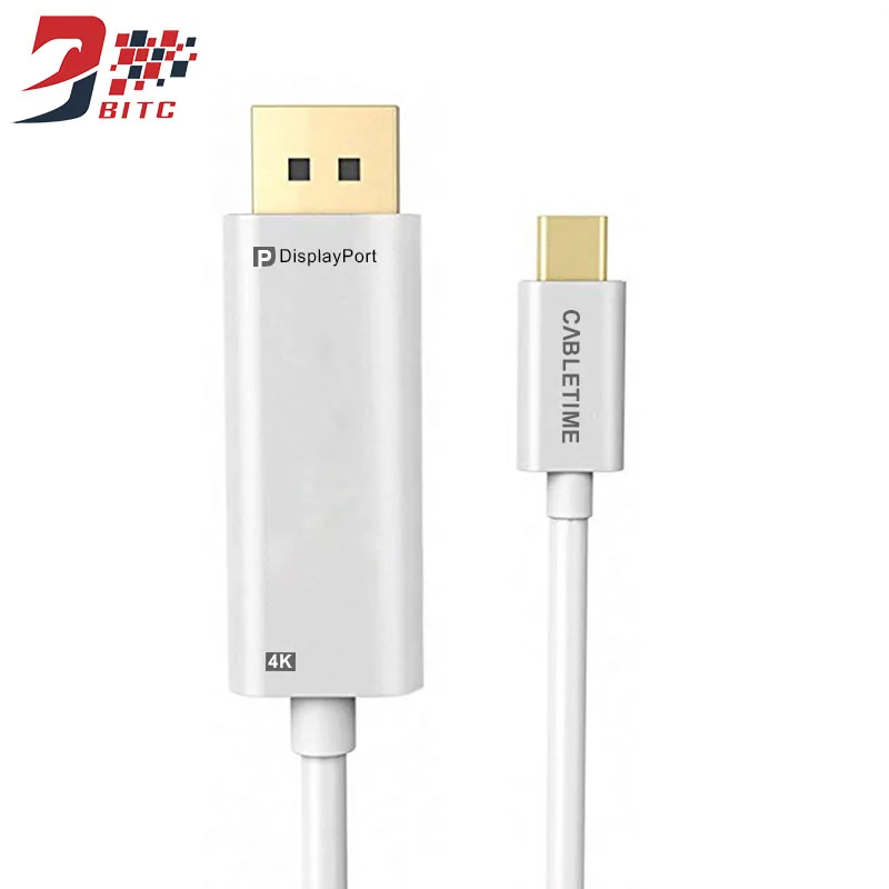 Type C Male to DP Male Adapter USB3.1 C to DisplayPort Cable 4K@60HZ for MacBook Galaxy S9 Huawei P20 Type C Male to DP Male Adapter USB3.1 C to DisplayPort Cable 4K@60HZ for MacBook Galaxy S9 Huawei P20