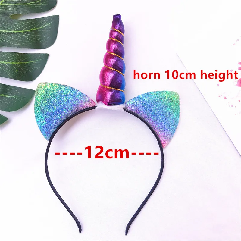 Милые девушки дети полосатый кошачьи уши ободки с единорогами Детские головные повязки фото-реквизит вечерние обручи для волос повязки для волос Детские аксессуары для волос