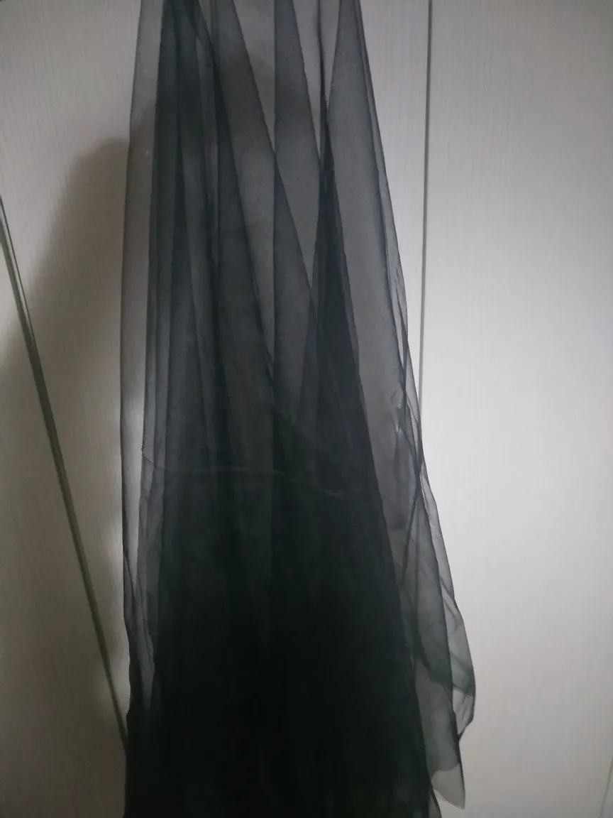 3M Black One-layer long Bridal Veil Wedding Accessories