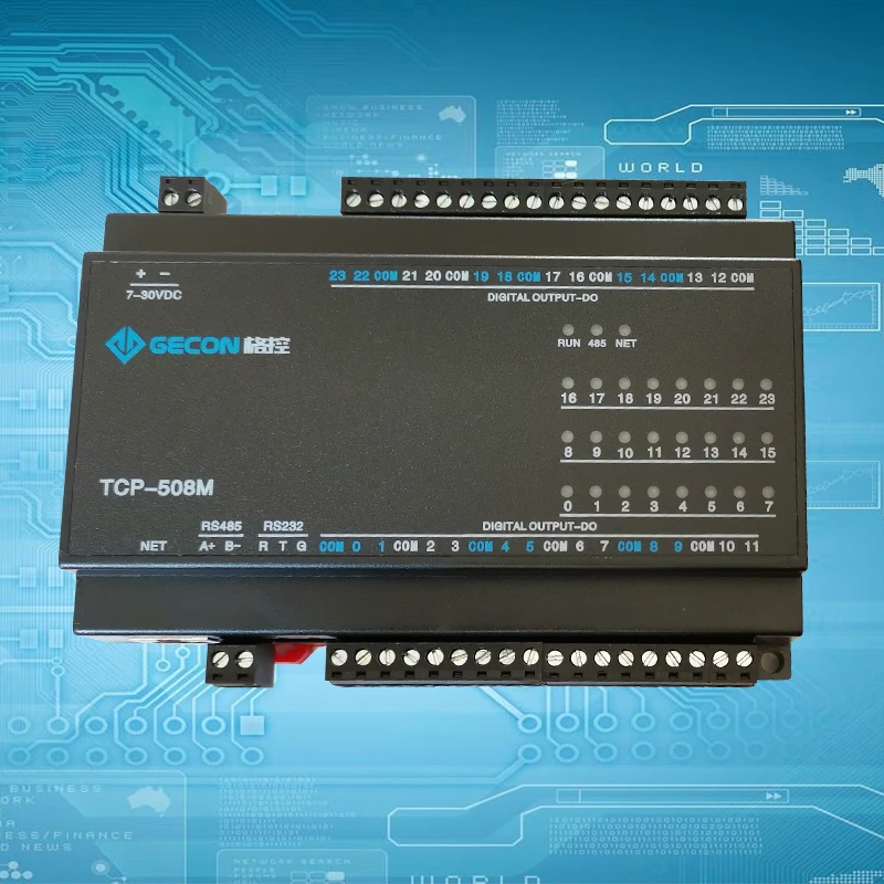24-канальная релейная Выходная карта RJ45 Ethernet TCPIP Modbus, промышленный контроллер, модуль ввода-вывода 24DO (art.: 7b2238f88) - 7b2238f88