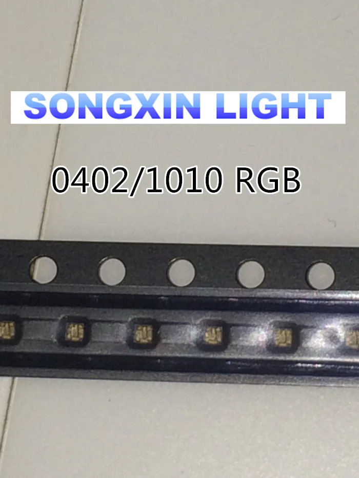 100 шт./лот SMD 0402 RGB Полноцветный 0404 красный/зеленый/синий общий анод светодиодный XIASONGXIN светильник 1,0*1,0 мм светодиодный Диод