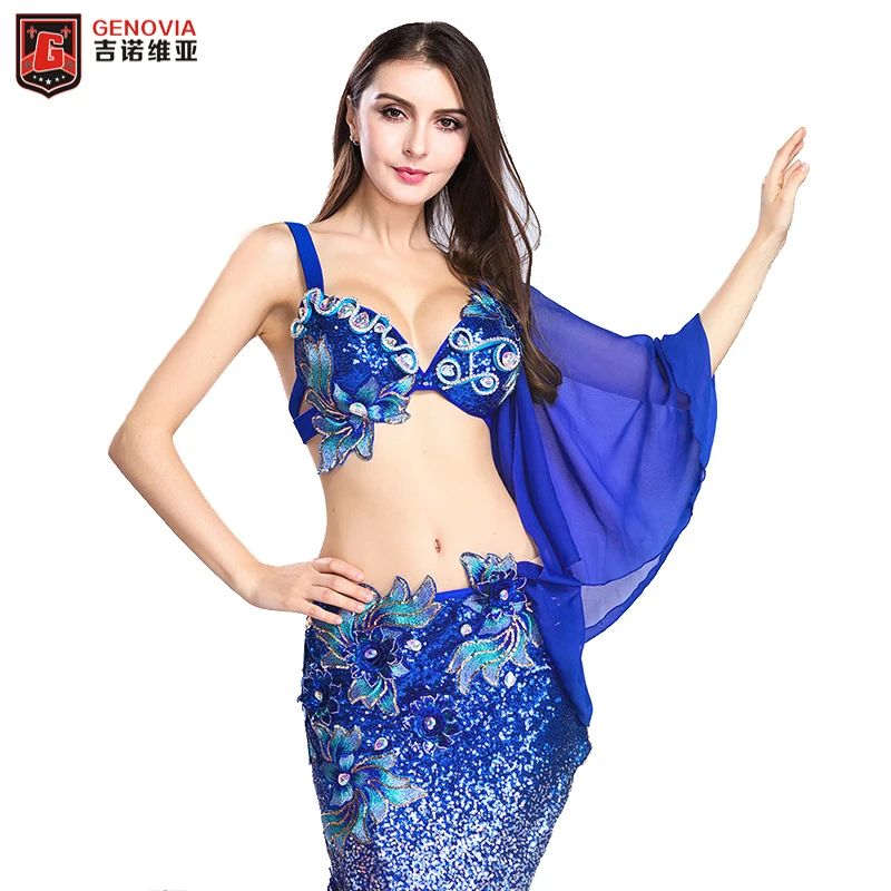 

Women Belly Dance Costume Dancewear Belly Dancing Clothes Oriental Dance Outfits Bra+Long Skirt for Women 2 Pieces Set for Women