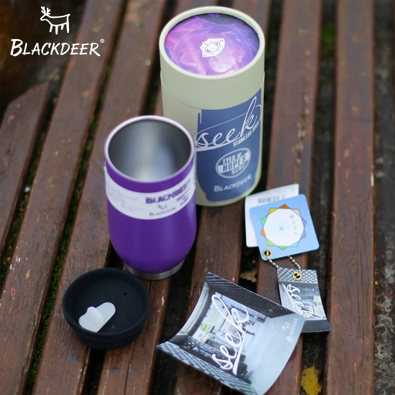 BLACKDEER vaso termo 11 oz taza Camping al aire libre de la taza de cerveza de doble capa de acero inoxidable 304 de hielo de agua café caliente del vientre taza