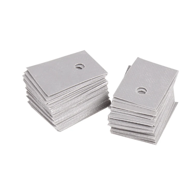 

New Hot 100Pcs TO-220 Insulation Pads Silicone Heatsink Shim for Laptop GPU CPU High Quality