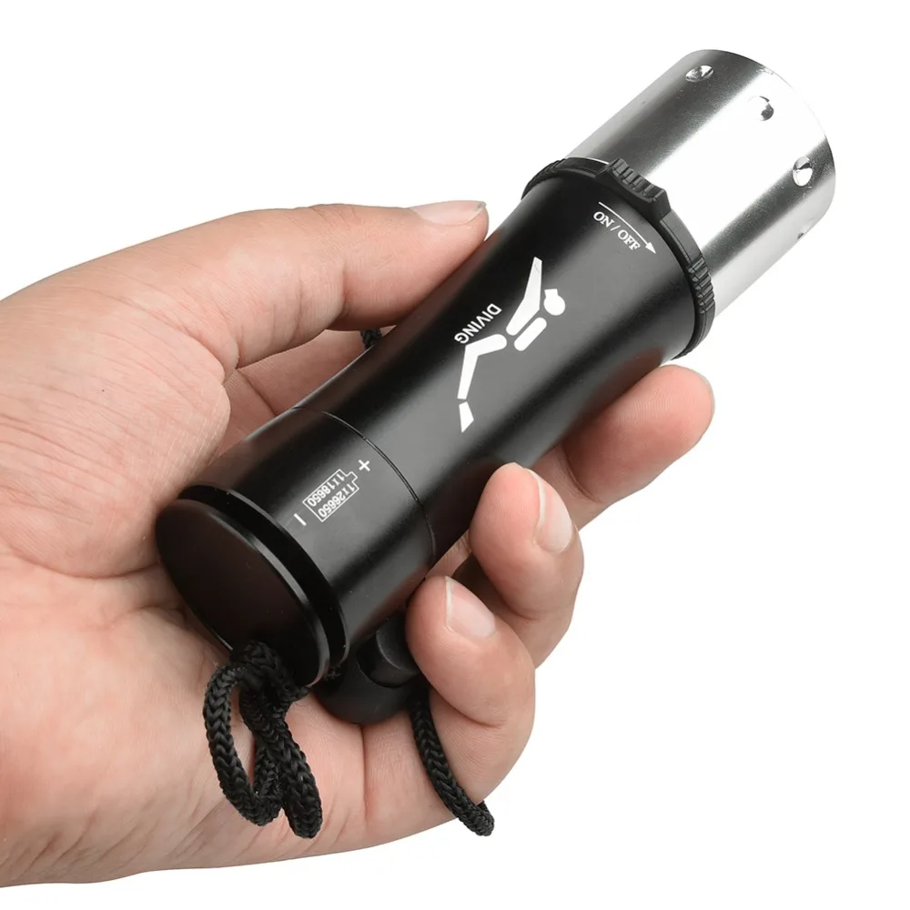

LumiParty diving flashlight T6 8000ml waterproof torch scuba diving flashlights 18650 lamp underwater 50m for diving swimming