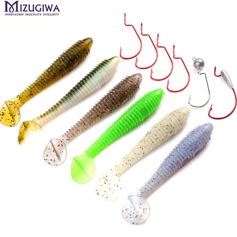 12 шт./лот Mizugiwa Thorn Pro Червячные Крючки рыболовные мягкие пластиковые приманки