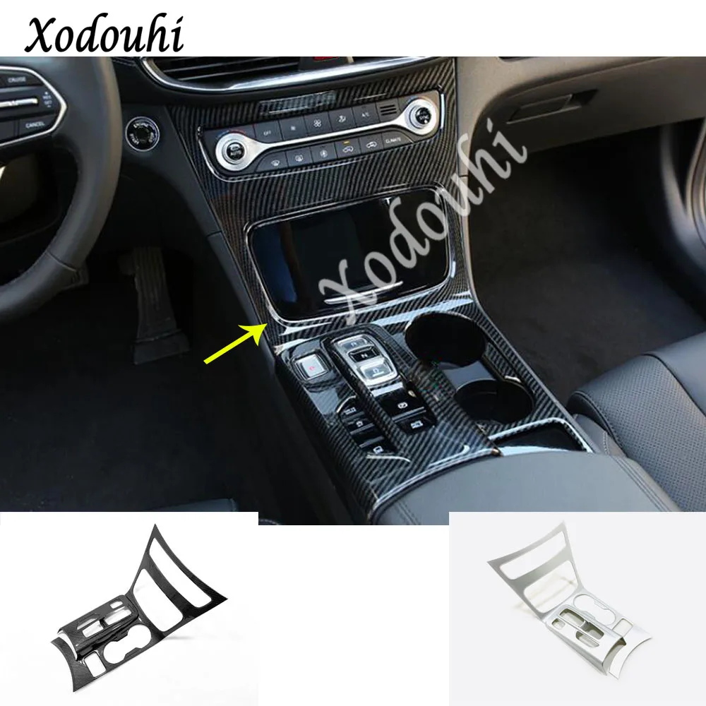 Для Hyundai Santa Fe SantaFe 2019 2020 Автомобильная наклейка подлокотник коробка для хранения