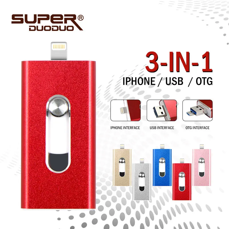 

iOS USB Flash Drive For iPhone/iPad /Android Phone Flash USB Stick For iPhone6 7 8 X XS XR Pendrive 128gb 64gb U Disk On Key