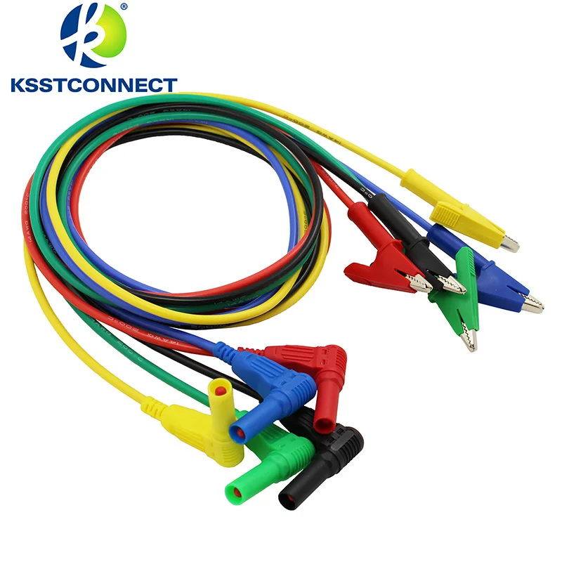 

TL4504 Highly flexible 14AWG silicone 4mm Banana Plug male to Crocodile Alligator Clip Test Lead Wire Cable