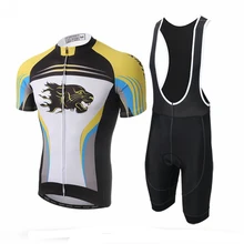 Спорт на открытом воздухе мужские про команды короткий рукав Велоспорт Джерси и нагрудник шорты набор