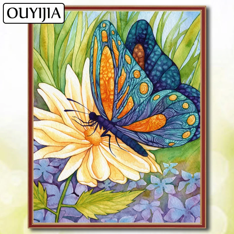 Алмазная 5D картина бабочка OUYIJIA с мультяшными животными сделай сам