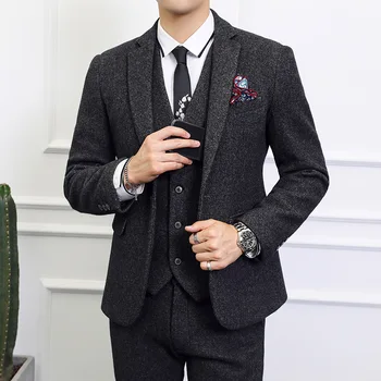 

Winter mens suit 3-piece suit and two sets to choose from, high-quality wedding party suit large size 6XL