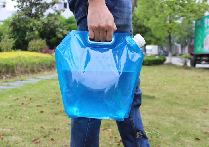 

EDC Gear Hot Sale 2L 5L 10L Collapsible Foldable Water Bag Storage Hand Lifting Hiking Survival Bottle