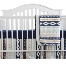 Детская кроватка для маленьких мальчиков Аризона лесной Этнический, Ацтеки бак детская юбка для детской кроватки Набор Мини одеяло темно-синяя кроватка простыня кроватки рельс постельные принадлежности
