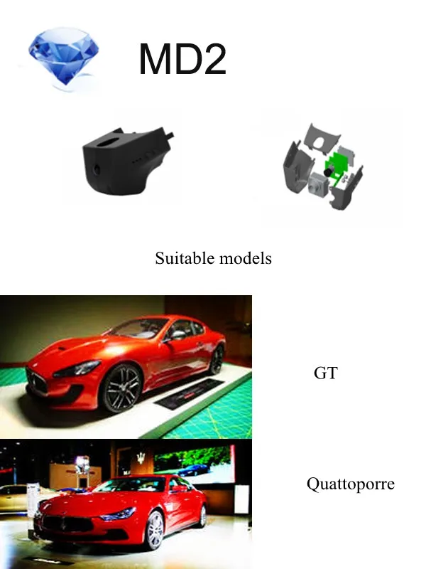 Car Vehicle Dash Cam For Maserati Old 30FPS H.264 170 Degree NT96655 Night Vision Camera Car DVR With Original Design Free Ship